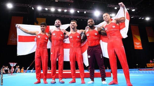 Team England's men's gymnastics team