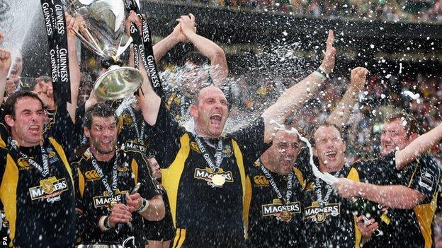Lawrence Dallaglio led Wasps to their third Premiership title under him in his final season in 2008