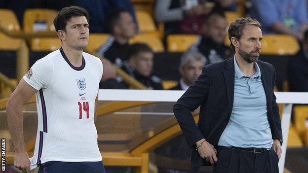 Harry Maguire and Gareth Southgate