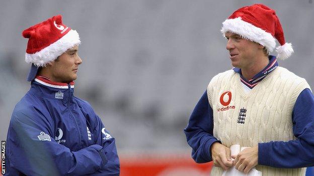 James Foster (left) talks to Richard Dawson (right)