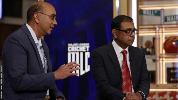 Sameer Mehta and Vijay Srinivasan (right) co-founded Major League Cricket successful  January 2019