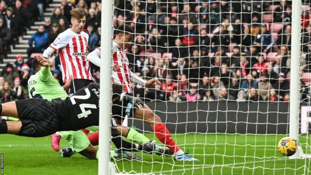 Jobe Bellingham sees his goal wrongly ruled out for offside by a linesman's flag