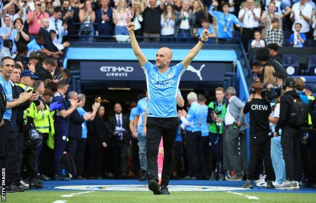 BBC Sport on X: 🏆 Manchester City are Premier League champions 2022-23!  🏆 Man City Premier League title wins = 7 🏆 Pep Guardiola Man City Premier  League title wins = 5 #