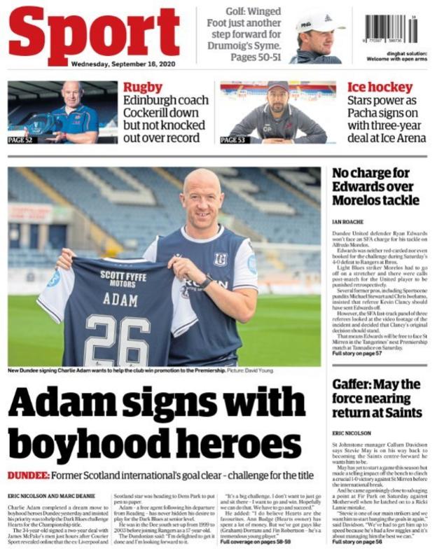 Dundee Courier back page