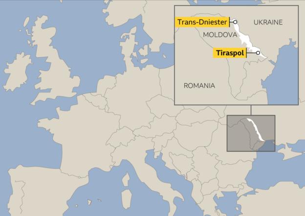 Carte montrant l'emplacement du Trans-Dniestr