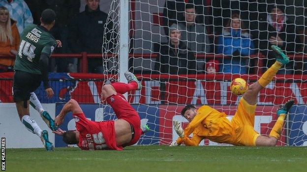 Jake Jervis scores Plymouth Argyle's opener
