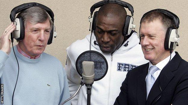 Frank Bruno (centre) and Sir Geoff Hurst (right) have both paid tribute to Peters