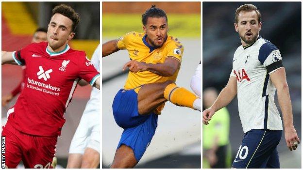 Diogo Jota, Dominic Calvert-Lewin, Harry Kane