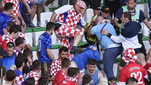 Euro 16 Uefa Fines Croatia Over Crowd Trouble In Czech Republic Match c Sport