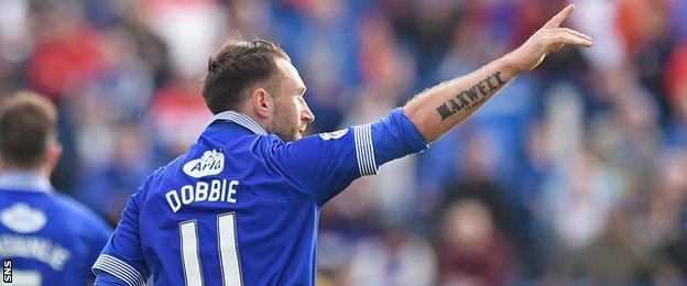 Stephen Dobbie celebrates for Queen of the South