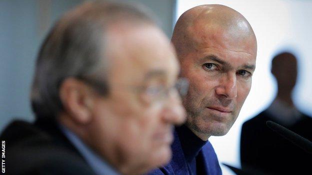 Zinedine Zidane and Florentino Perez