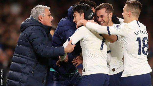 Aston Villa 0-2 Tottenham Hotspur: Jose Mourinho's side keep top-four hopes  alive - BBC Sport