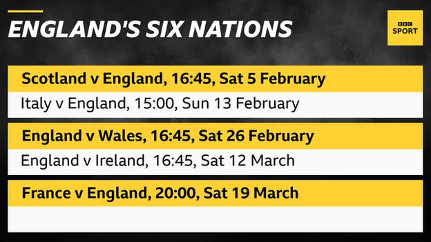 England's Six Nations fixtures start with a game against Scotland at Murrayfield