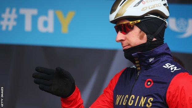 Sir Bradley Wiggins pictured before stage one