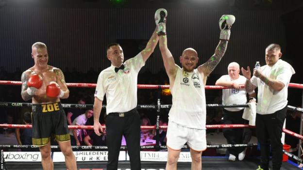 Lewis van Poetsch after winning a fight in October 2022