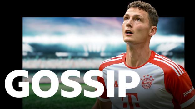 A picture of Benjamin Pavard with the gossip logo