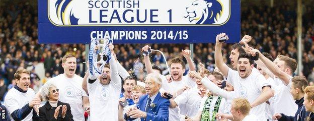 Morton won League One by two points in 2014-15