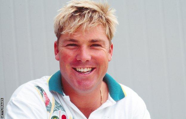 Portrait of Shane Warne in 1990