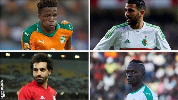 Wilfried Zaha, Riyad Mahrez, Mohamed Salah and Sadio Mane are among the players likely to play at Afcon 2019