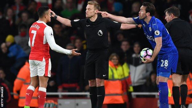 Alexis Sanchez and Christian Fuchs