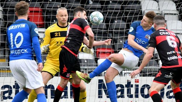 Andrew Mitchell's equaliser for Glenavon cost Crusaders two vital points