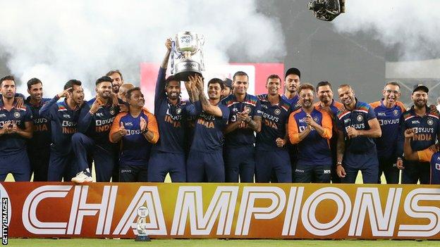 India celebrate series win