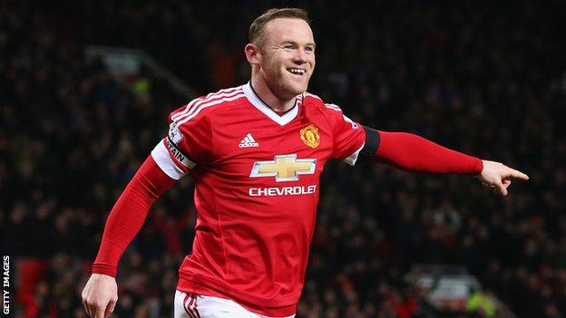 Manchester United's Wayne Rooney celebrates scoring