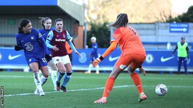 Sam Kerr, West Ham'a karşı gol attı