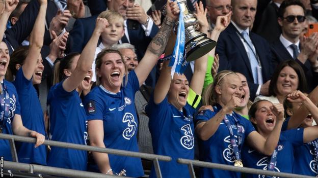 Chelsea Women lift the Women's FA Cup