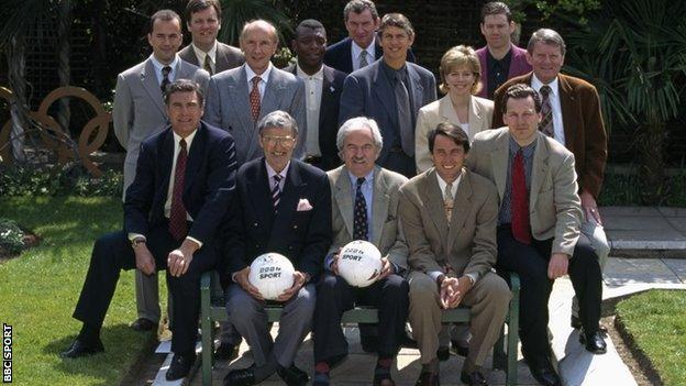 The BBC presentation team at Euro 96