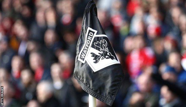 Watford corner flags were black in memory of Graham Taylor