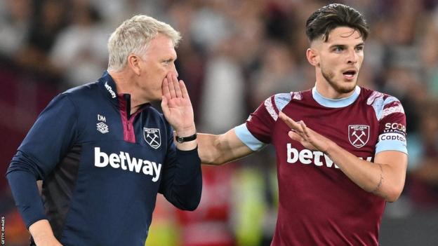 David Moyes and Declan Rice