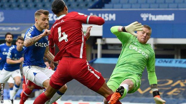 Virgil van Dijk and Jordan Pickford