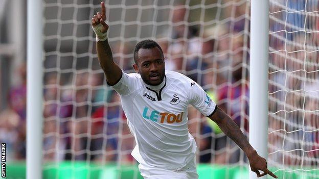 Swansea's top scorer created several chances in an energetic, inventive performance, which he capped with an excellent goal.