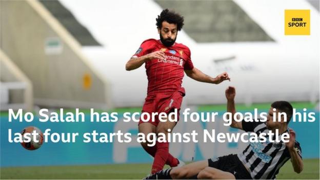 Мохамед Салах забил четыре гола в последних четырех матчах Премьер-лиги против Ньюкасл Юнайтед.