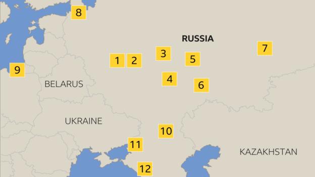 World Cup venue map