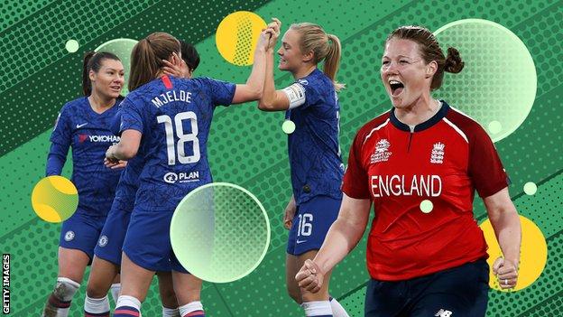 Joueurs de Chelsea et Anya Shrubsole