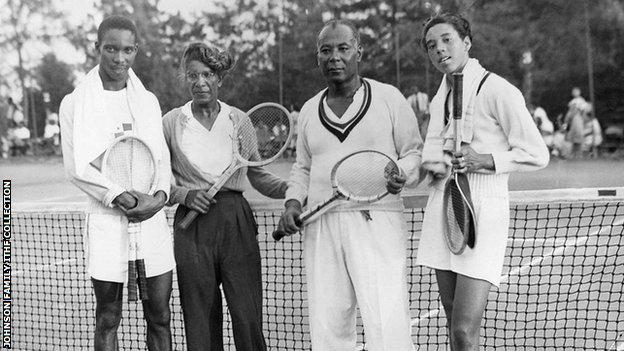 Ora Washington and Althea Gibson airs  successful  a radical  photograph  from 1947, contesting the mixed doubles astatine  the ATA championships