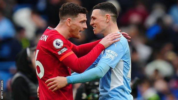 Andy Robertson and Phil Foden