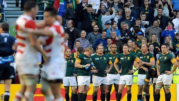 Japan beat South Africa in Brighton on Saturday