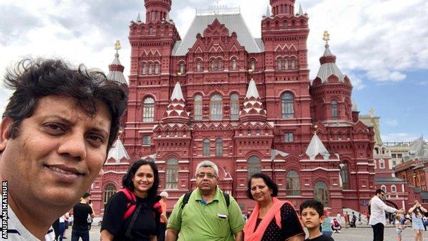 Outside the Kremlim in Moscow