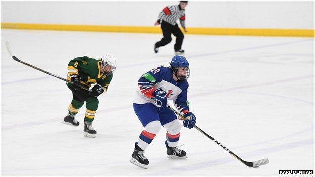 Katie Marsden playing for Great Britain