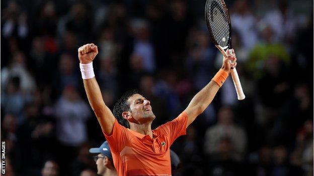 Italian Open: Novak Djokovic beats Stefanos Tsitsipas in Rome to