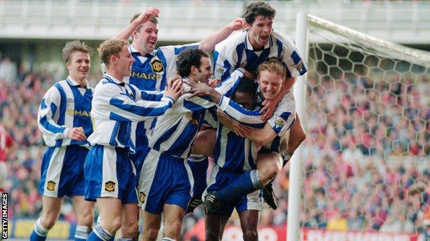 Manchester United celebrate