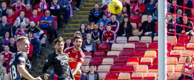 Graeme Shinnie opened the scoring for Aberdeen in the first half