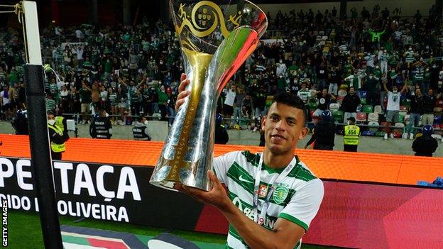 Matheus Nunes lifts the Portuguese SuperCup