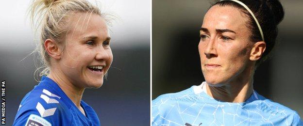 Izzy Christiansen (left) and Lucy Bronze
