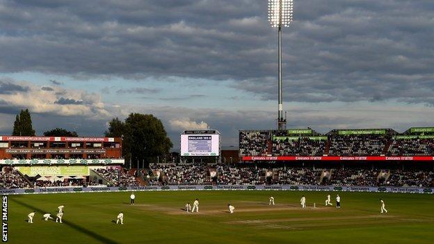 The fourth Ashes Test between England and Australia at Old Trafford