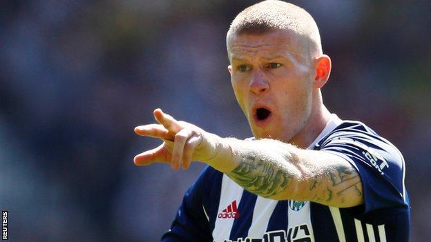 James McClean in action for West Bromwich Albion