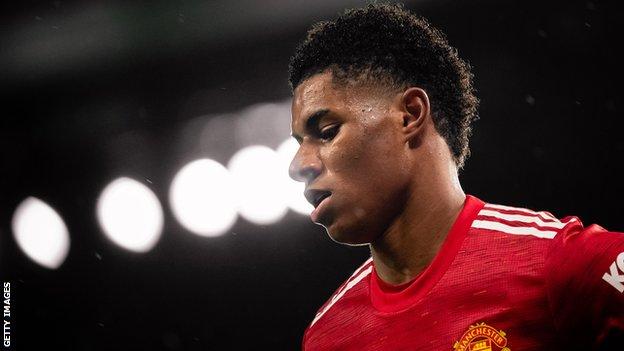 Close-up of Marcus Rashford